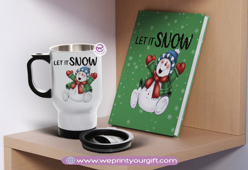 Christmas Notebook & Travel Mug Set – Festive Personalized Gift | We Print Your Gift