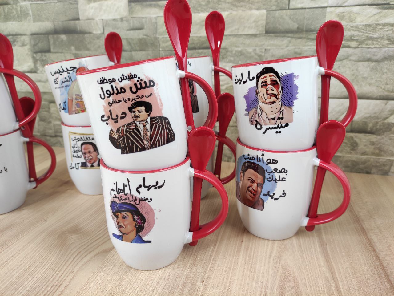 Red Mug with Spoon- Buy 2 get 1 Free - WE PRINT