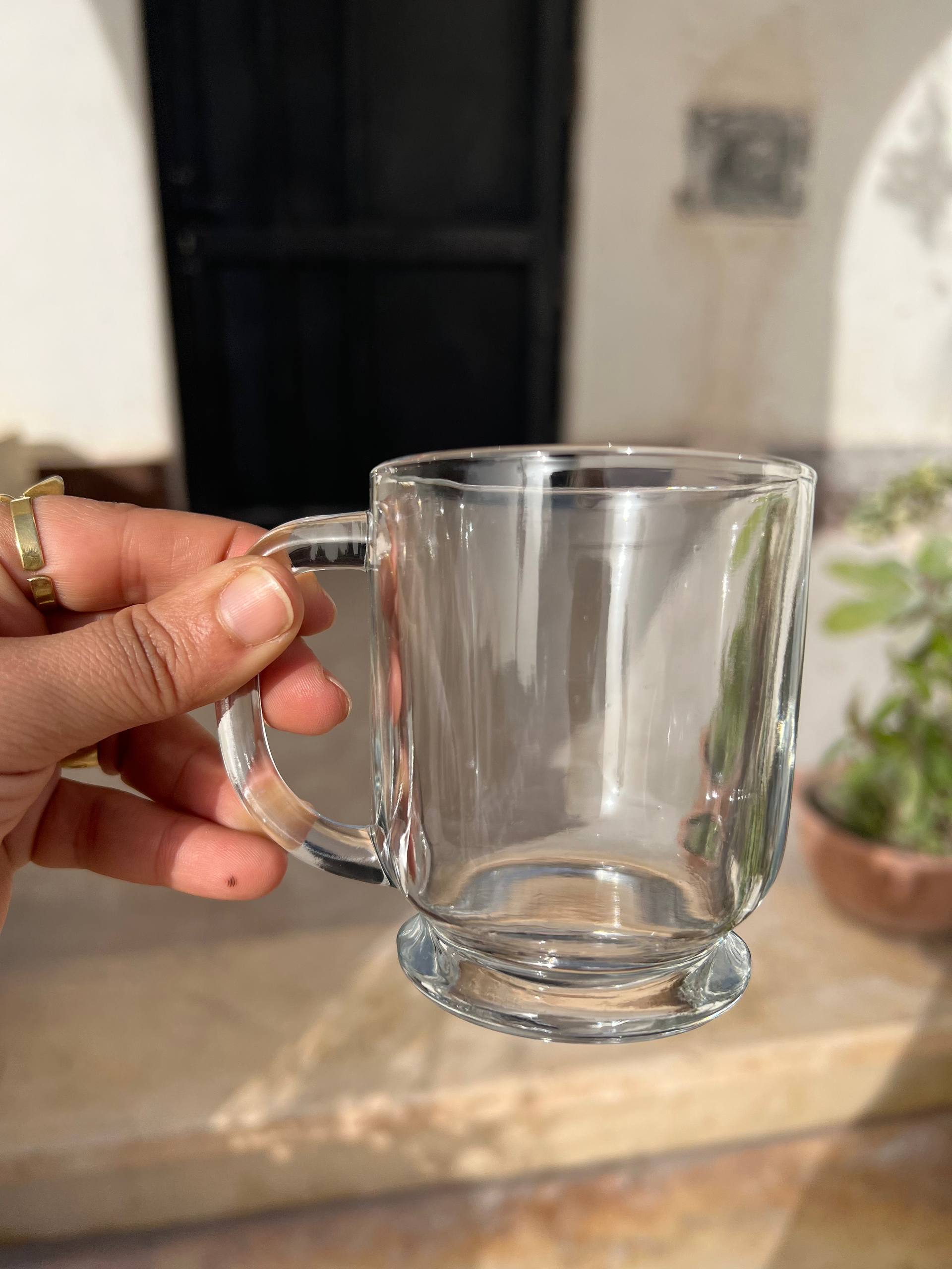 كوب قهوة إسبريسو زجاجي شفاف - 250 مل | خيارات التخصيص