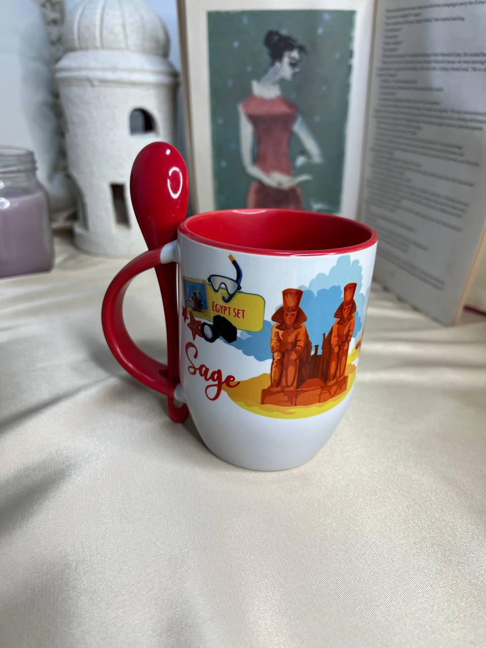 Red Mug with Spoon- Buy 2 get 1 Free - WE PRINT