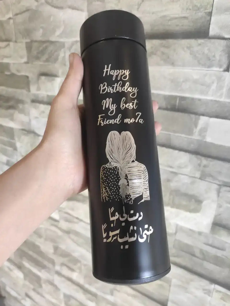 Black Thermal Thermos with screen Lid - Engrave -Buy 2 Get 1 Free - WE PRINT