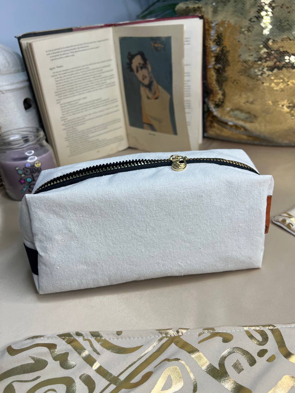 Boxy Makeup Bag- With Inner Lining - Buy 2 Get 1 Free