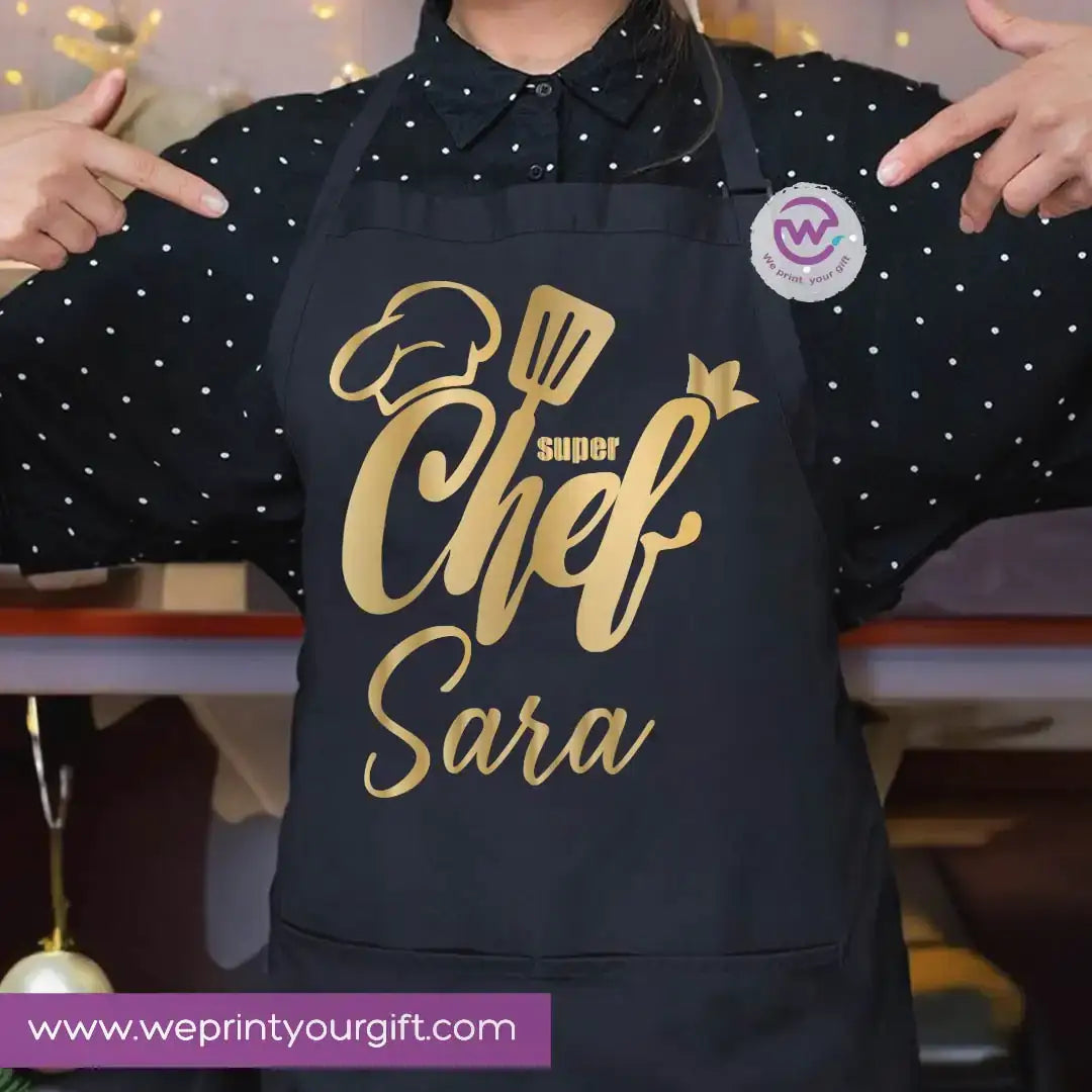 Cooking & Kitchen Apron – Heavy Cotton Apron with Front Pocket and Adjustable Tie - WE PRINT