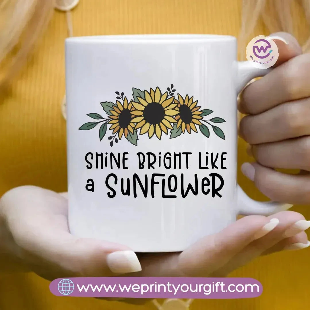 Printed Mug-Sunflower - WE PRINT