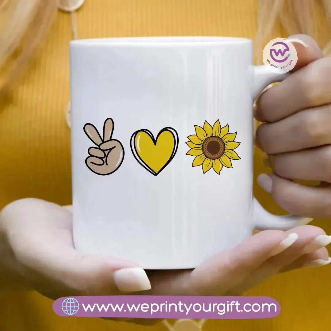 Printed Mug-Sunflower - WE PRINT