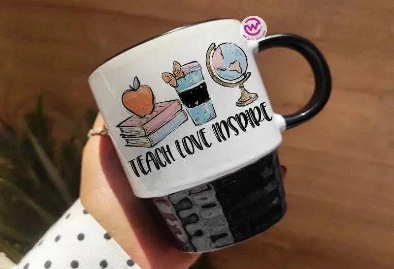 Ribbed Mug - Black - Teacher - WE PRINT