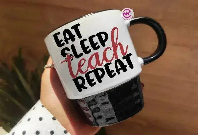Ribbed Mug - Black - Teacher - WE PRINT