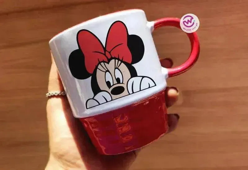 Ribbed Mug - Red - Minnie - WE PRINT