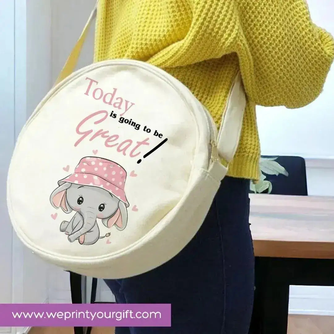 Round Bag -Cute Elephant - WE PRINT
