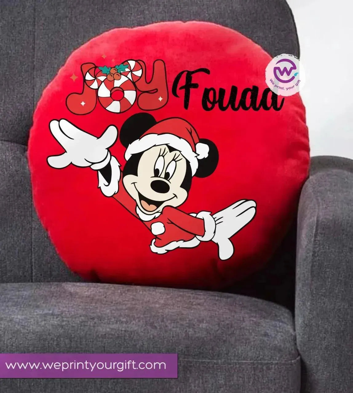 Round Cushion -Christmas -Disney - WE PRINT