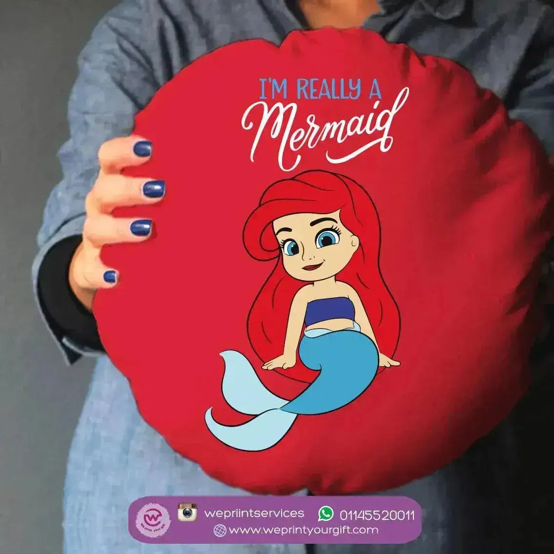 Round Cushion -Mermaid - WE PRINT