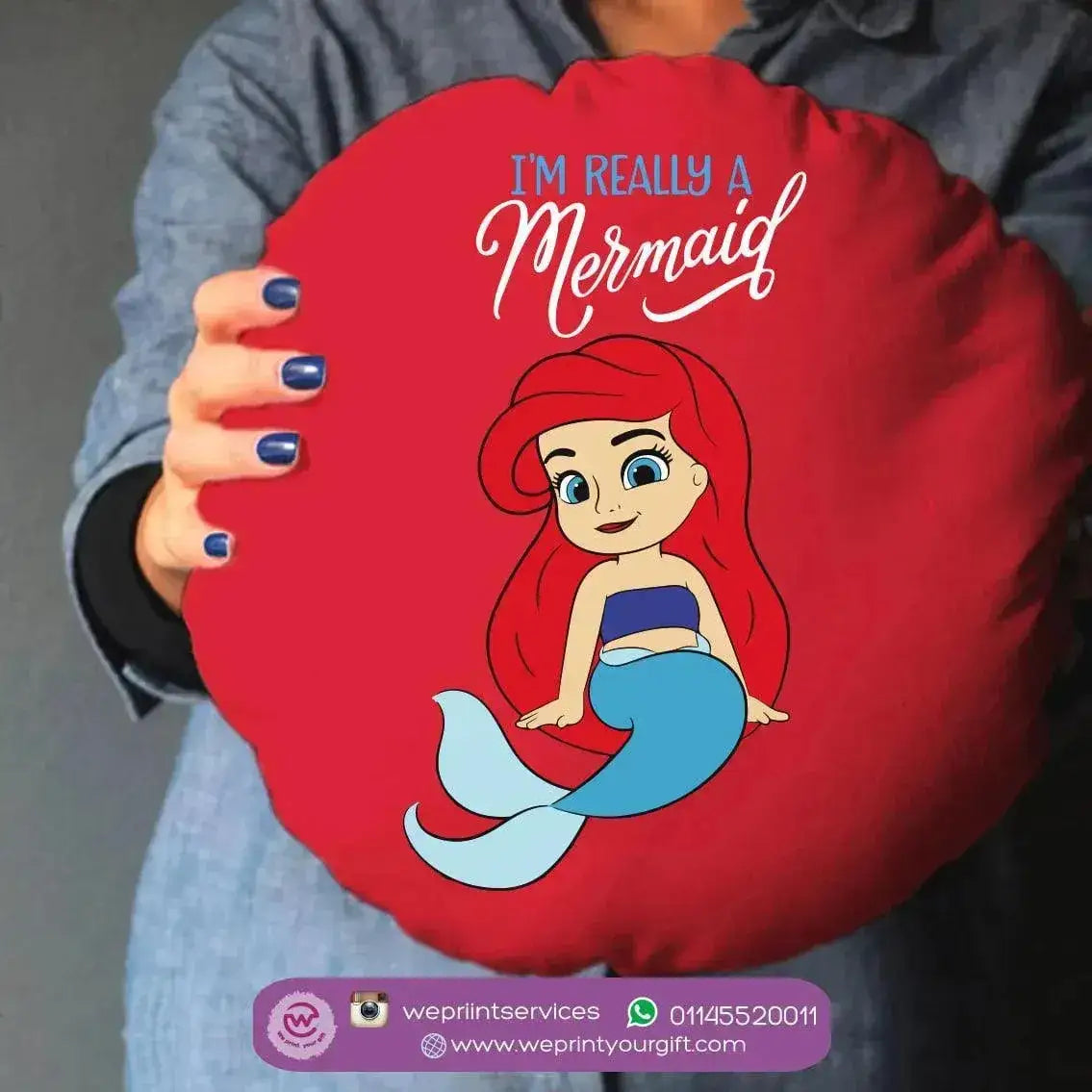 Round Cushion -Mermaid - WE PRINT