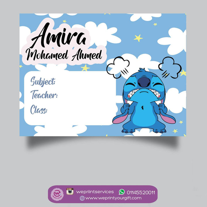 School Sticker Ticket - Stitch - weprint.yourgift