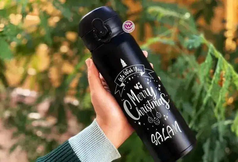 Thermal Mug with Lock-Engraved-Christmas designs - WE PRINT