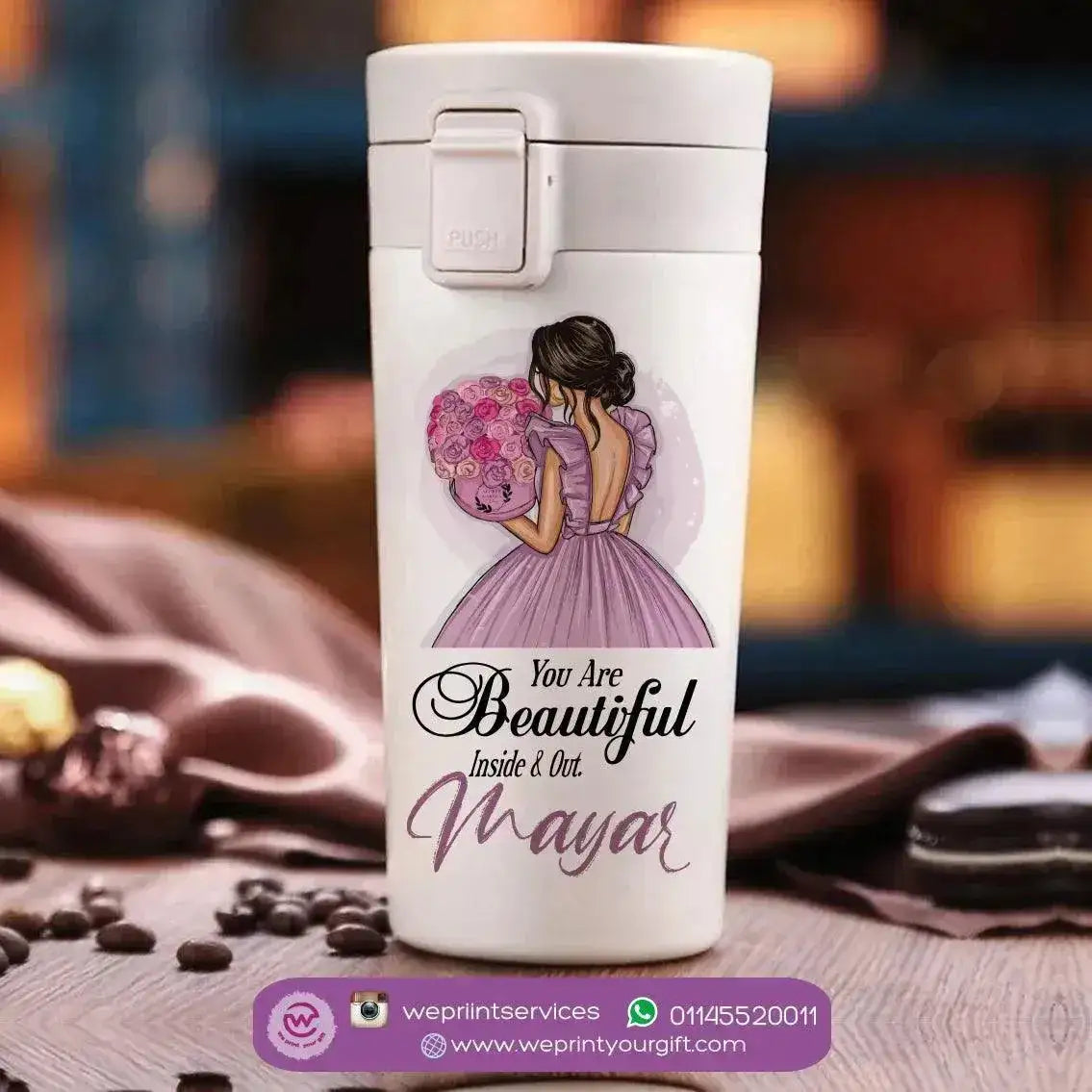 Thermal Mug with Lock - Motivation - WE PRINT