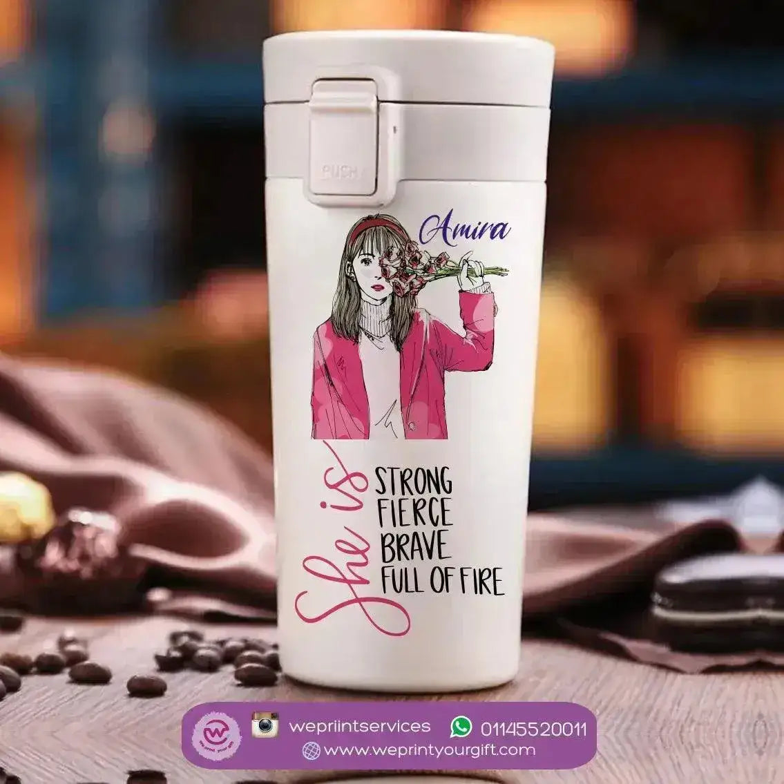 Thermal Mug with Lock - Motivation - WE PRINT