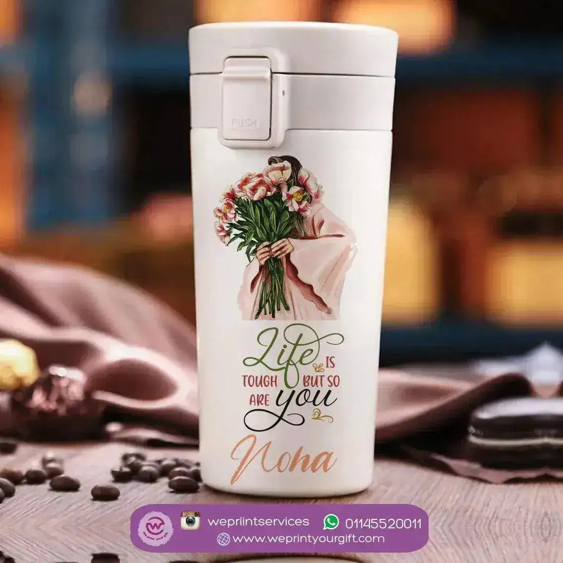 Thermal Mug with Lock - Motivation - WE PRINT