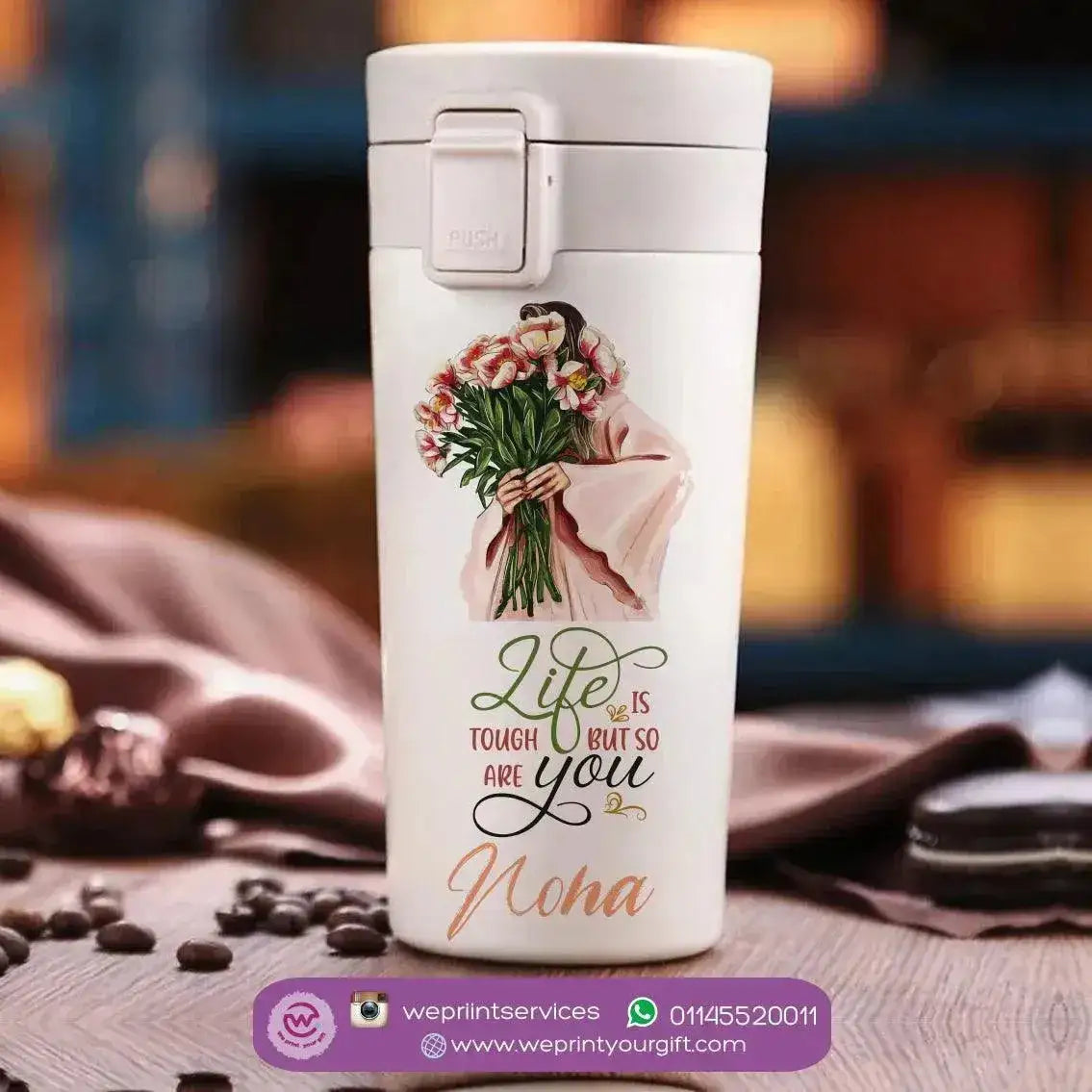 Thermal Mug with Lock - Motivation - WE PRINT