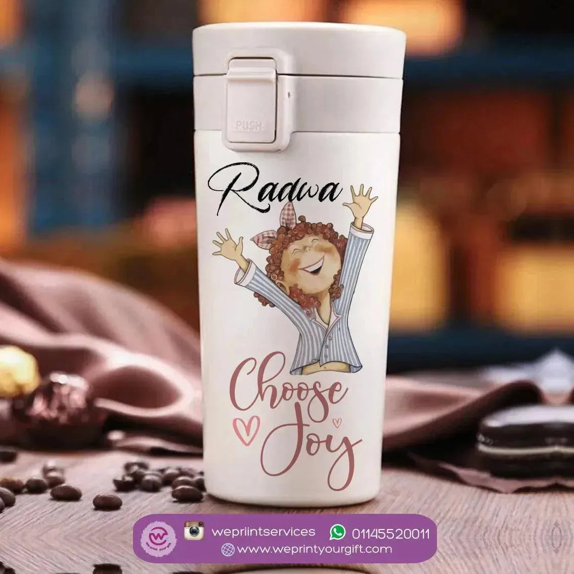 Thermal Mug with Lock - Motivation - WE PRINT