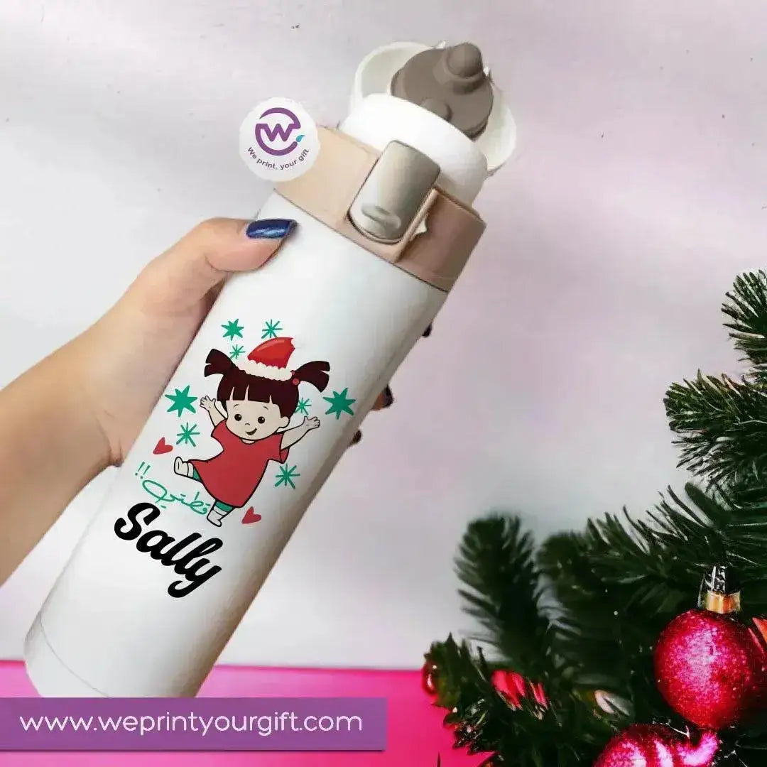 Thermal Mug with lock - Slim Shape- Monsters, Inc.-christmas - WE PRINT