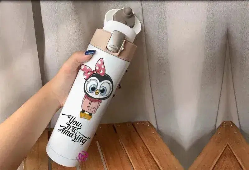 Thermal Mug with lock - Slim Shape-Owl - WE PRINT