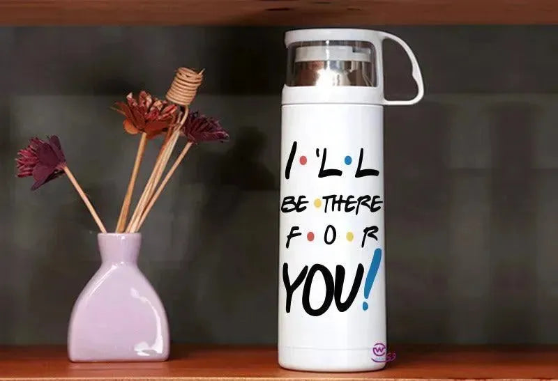 Thermal Thermos With Cup -Stainless Steel - Friends Series - WE PRINT