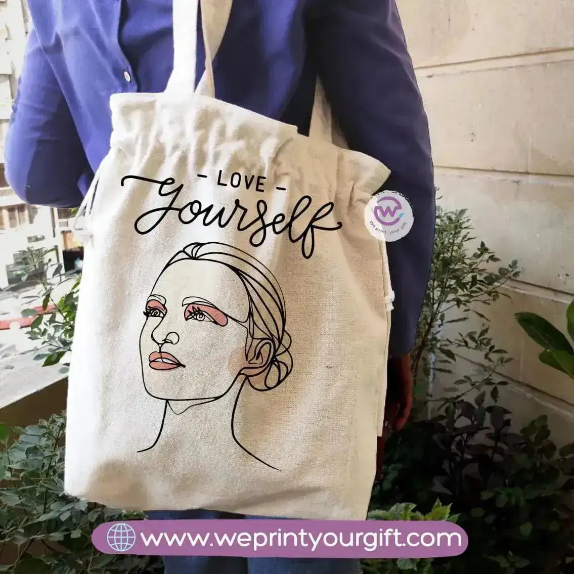 Tote bag with string- Boho - WE PRINT