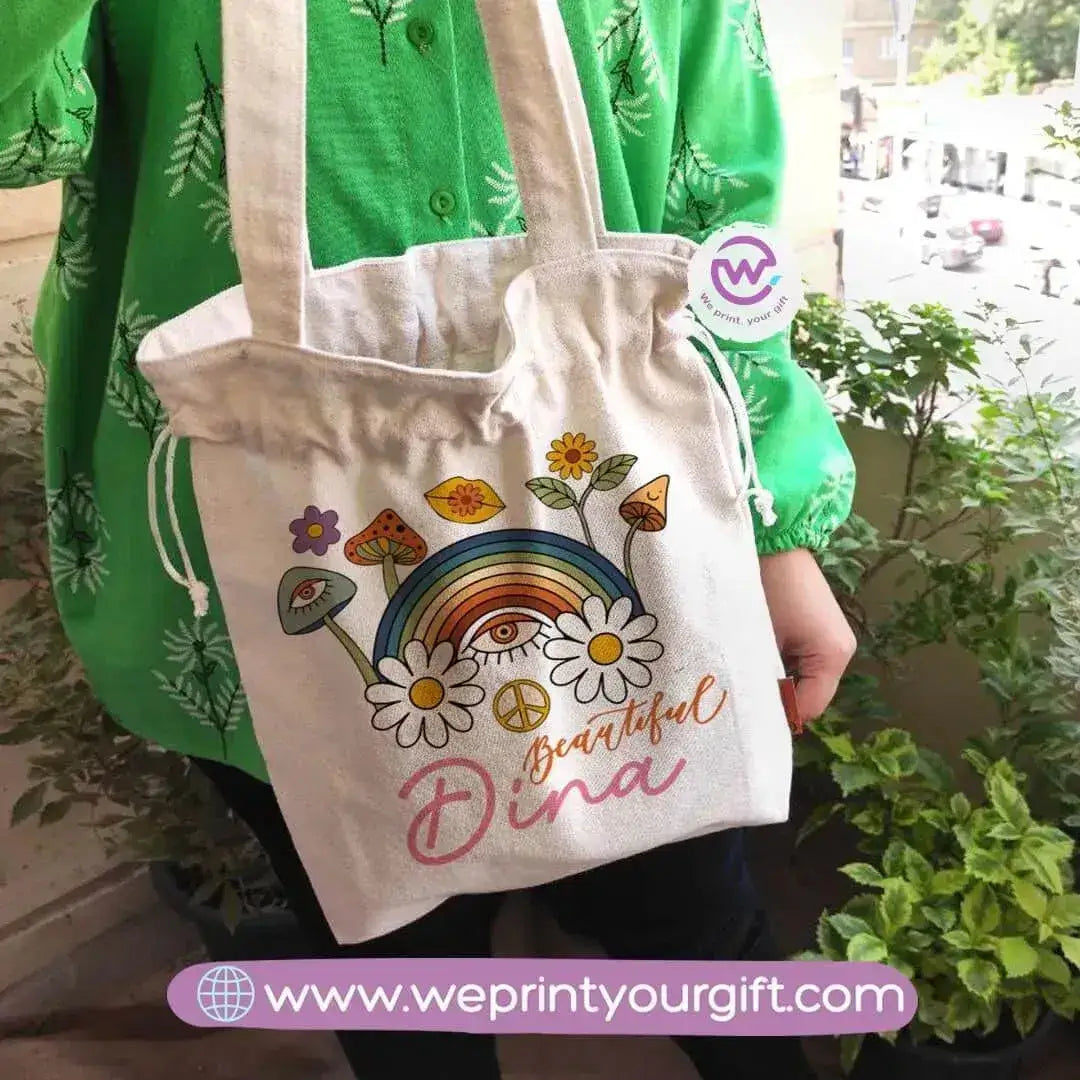 Tote bag with string-Names - WE PRINT