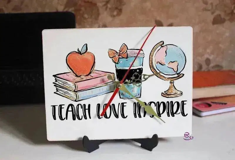 Wooden Desk Clock - Teachers - WE PRINT