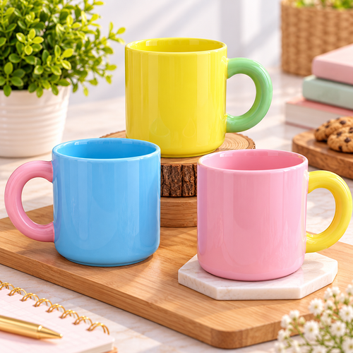 Round Handle Coffee Cup