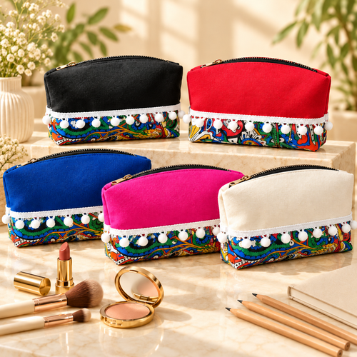 Boxy Makeup Bag - Colorful