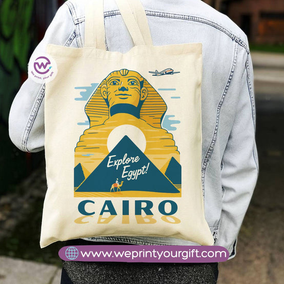 Egyptian Pharaonic Canvas Tote Bag