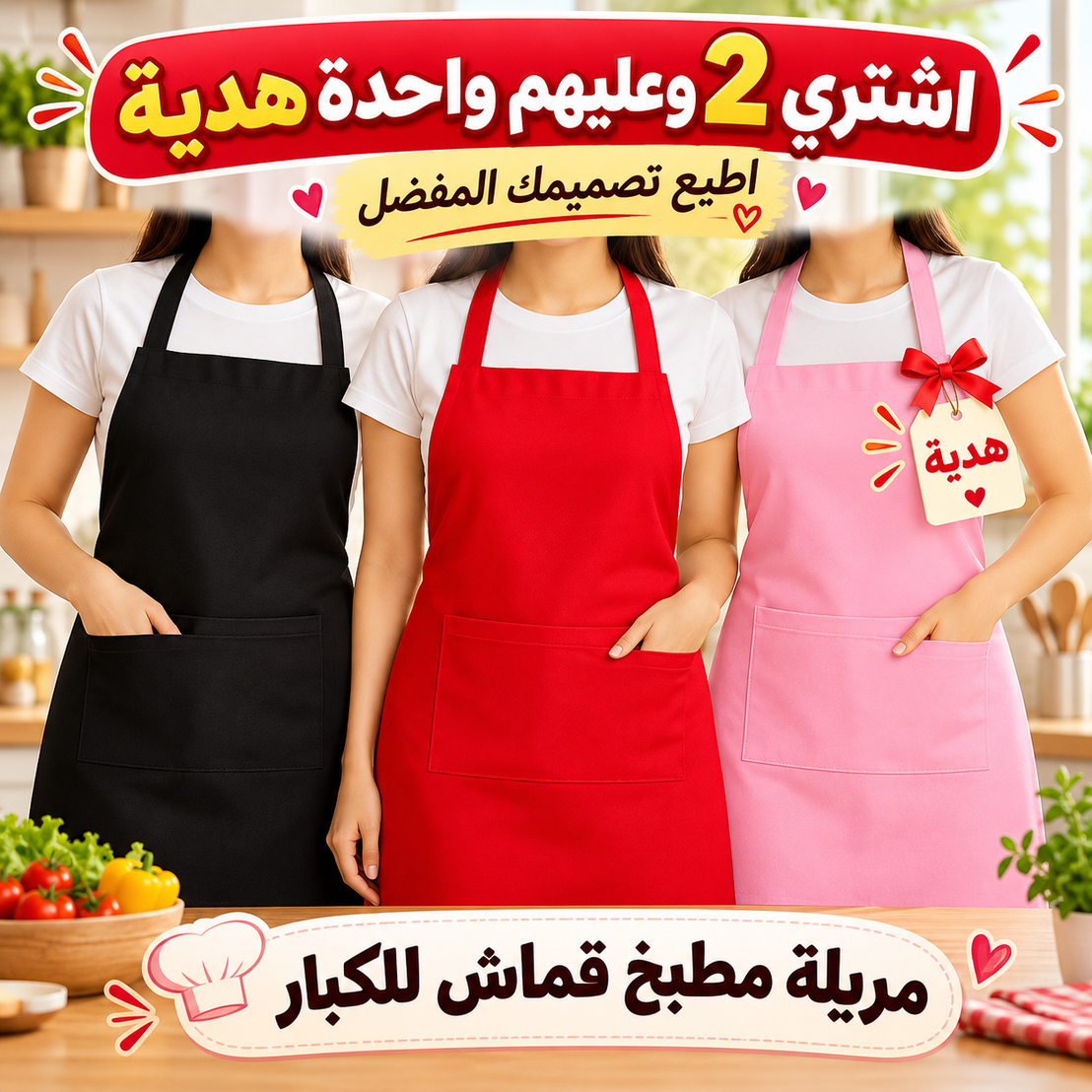 مريلة للكبار - اشترِ 2 واحصل على 1 مجانًا