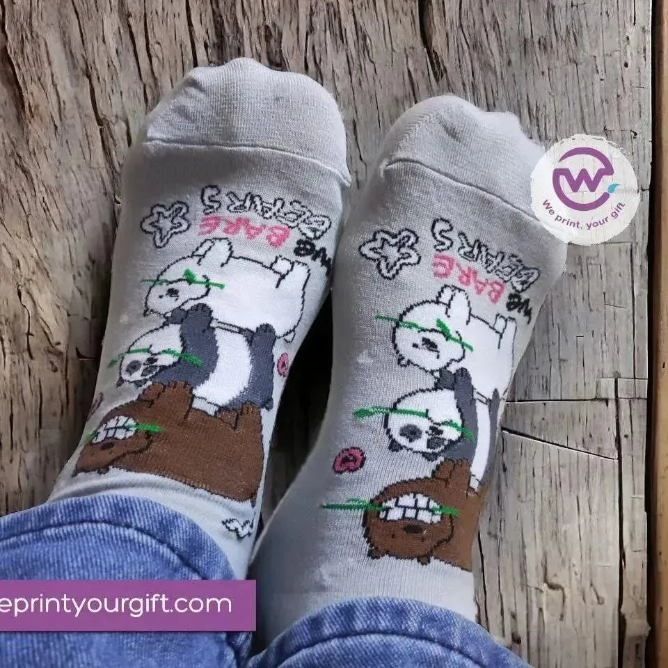 1 Pairs Foot Socks Random- We Bare Bears - WE PRINT