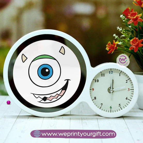 Round Magic Mirror with Clock – Monsters Inc Edition