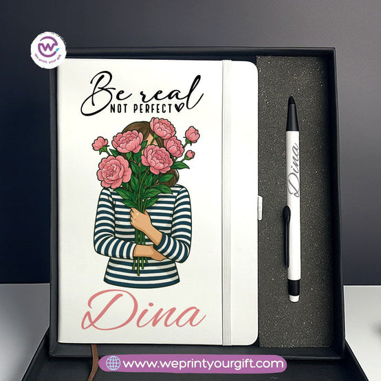 Digital Art Motivational Gift Box – Personalized Notebook & Engraved Pen