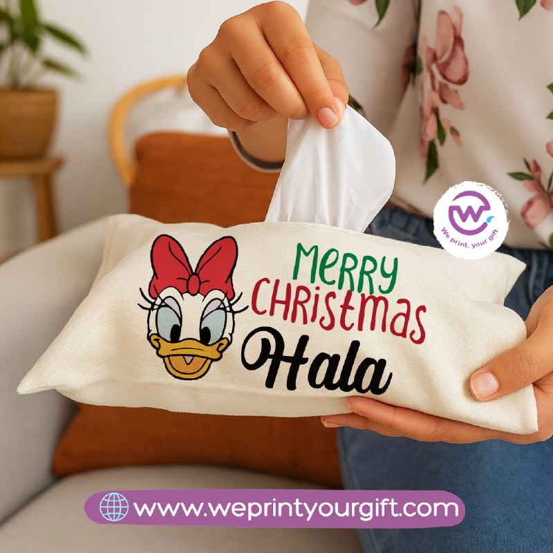 حامل مناديل قماشي شخصي – تصاميم عيد الميلاد