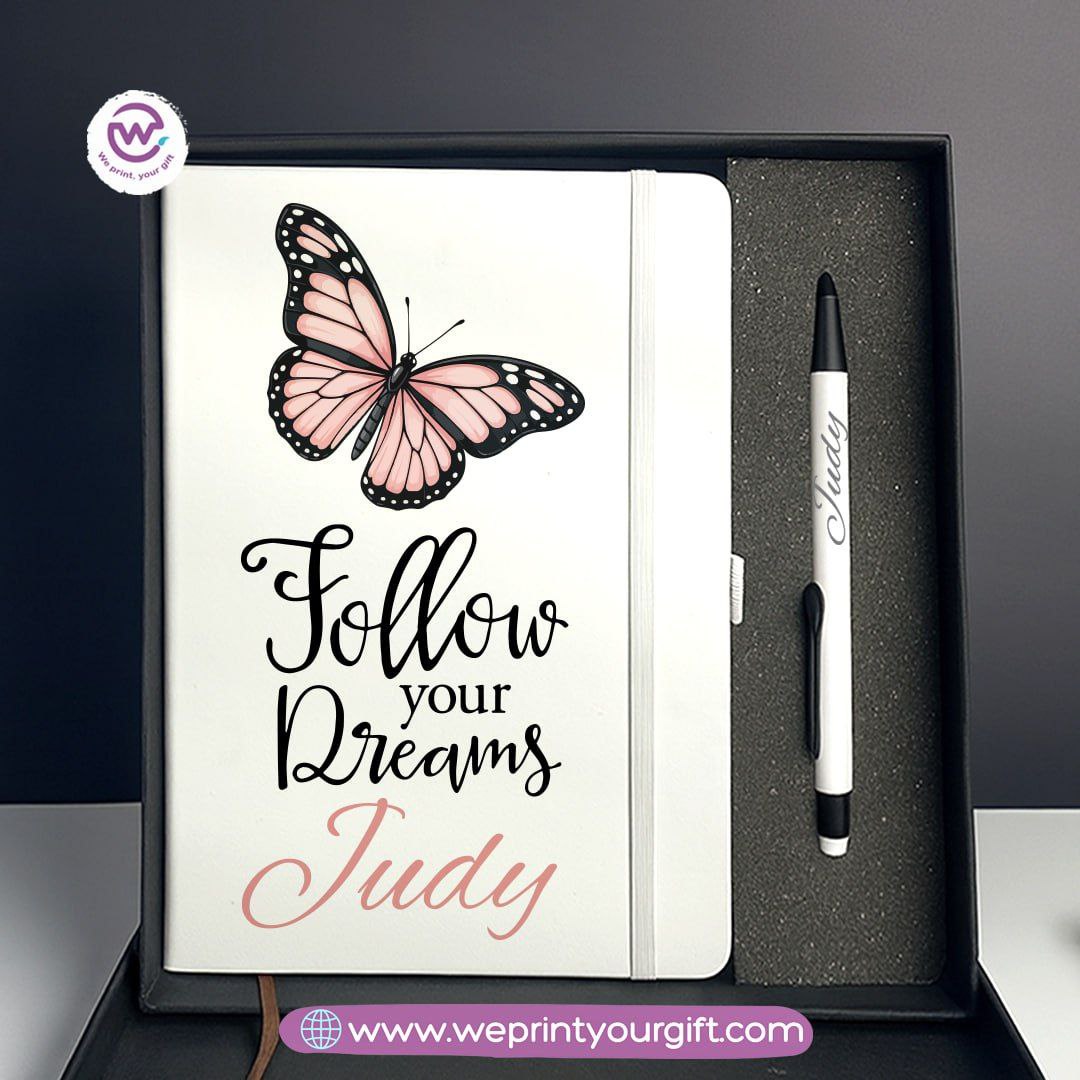 Digital Art Motivational Gift Box – Personalized Notebook & Engraved Pen