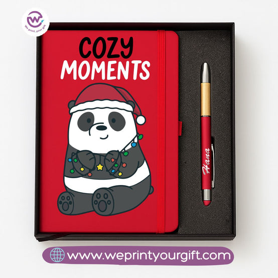 Cute Bears Personalized Notebook & Engraved Pen Gift Box