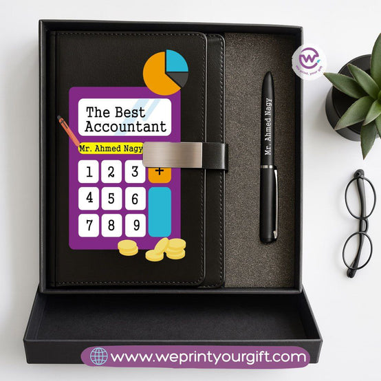 Professional Personalized Gift Box – Custom Name Career-Themed Notebook & Pen Set