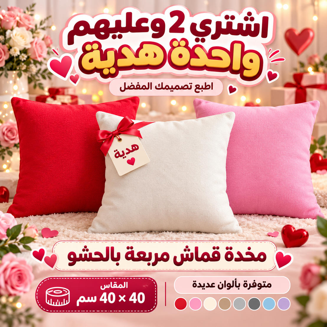 Square Cushion - Buy 2 Get 1 Free