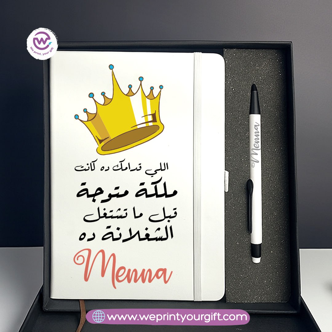 Funny Comic-Themed Personalized Gift Box – Custom Notebook & Engraved Pen