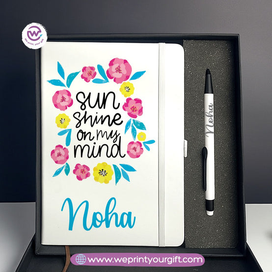 Inspiring Personalized Gift Box with Custom Notebook & Metal Pen