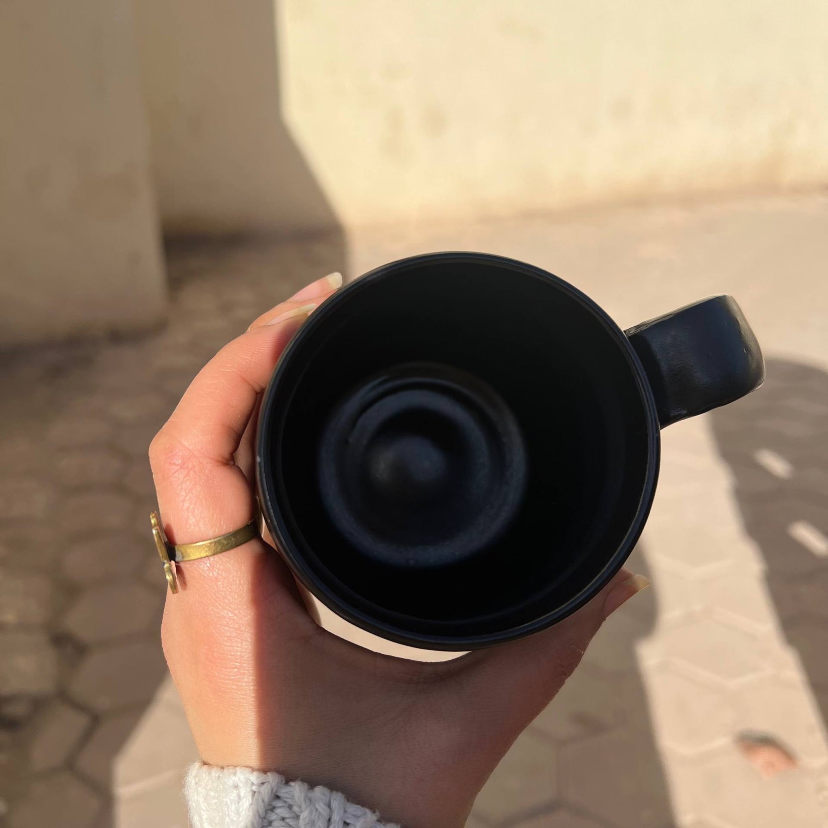 Black & White Handmade Pottery Mug – Customization Options