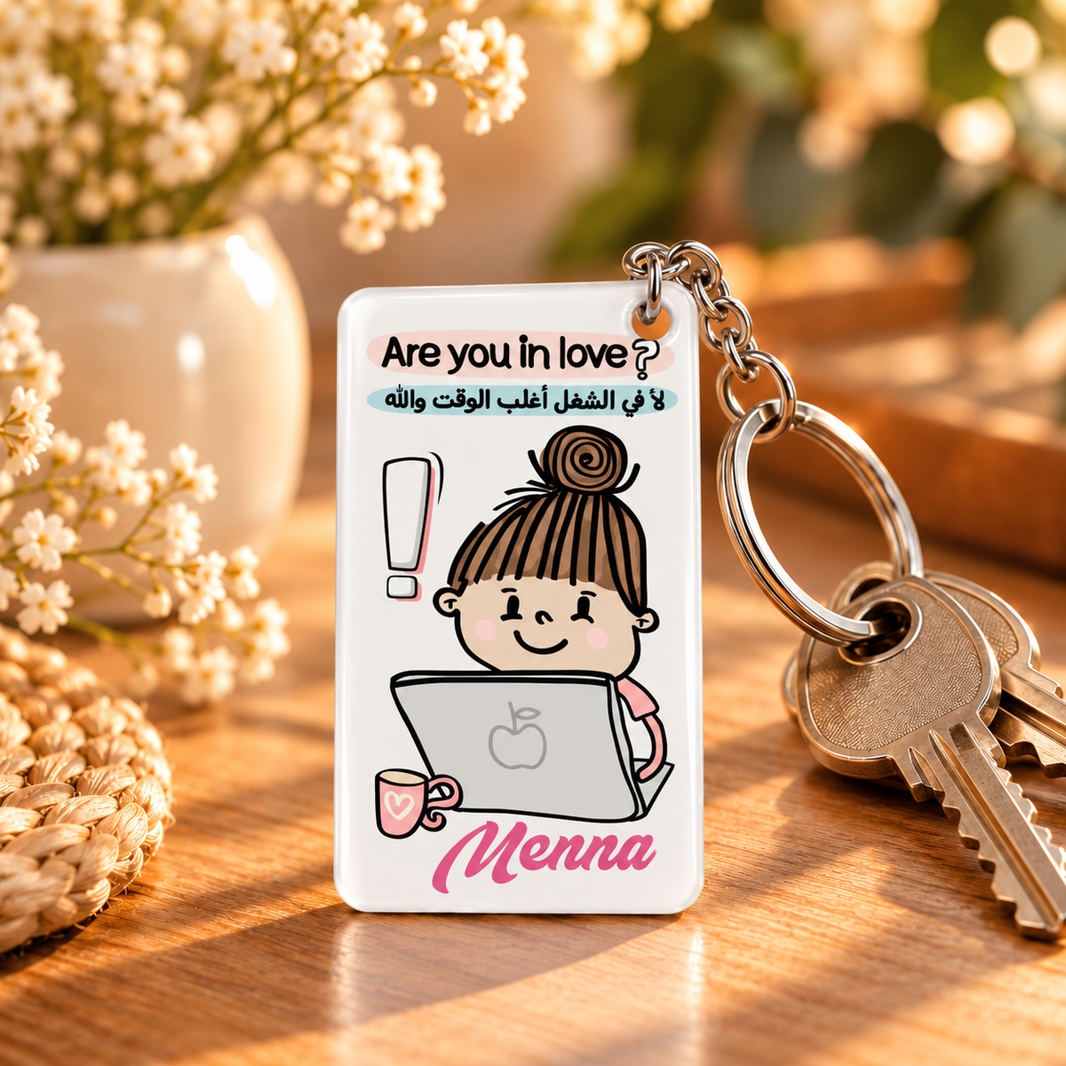 Funny Cartoon Comics Clear Acrylic Keychain | Single-Sided Print (Round / Rectangle)