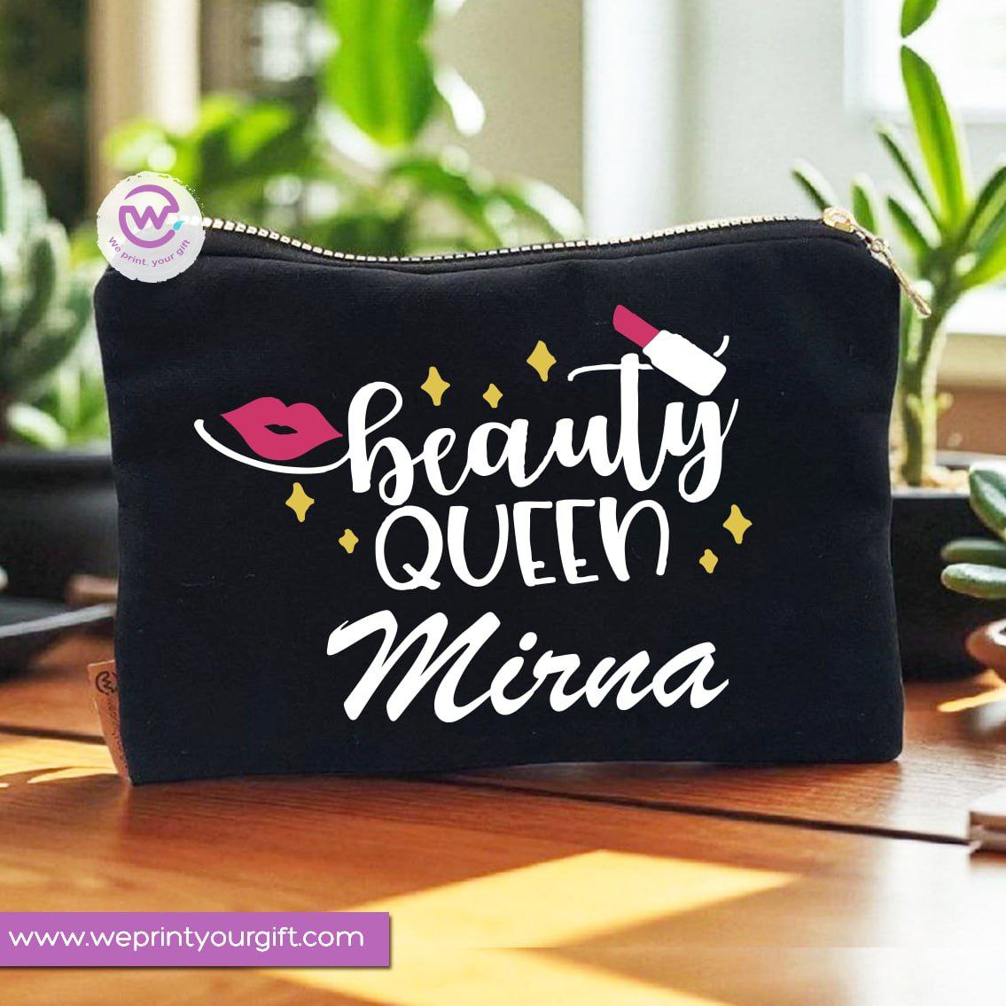 Makeup Tools Theme Makeup Bag & Pencil Case – Stylish Cotton Pouch