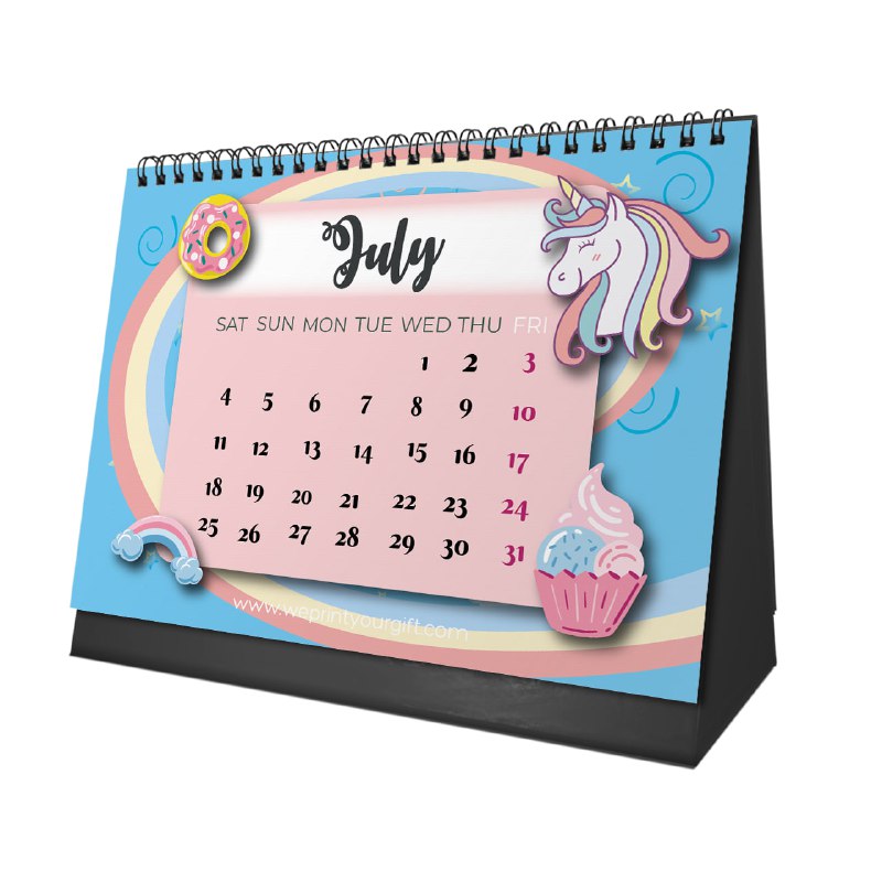 Unicorn Desk Calendar 2026