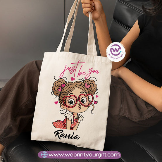 Cartoon Character Canvas Tote Bag