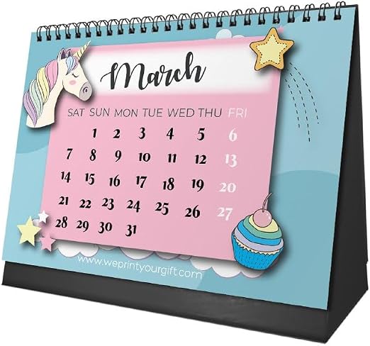 Unicorn Daydreams 2027 Desk Calendar – Rainbows & Little Inspirations