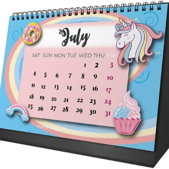 Unicorn Daydreams 2027 Desk Calendar – Rainbows & Little Inspirations
